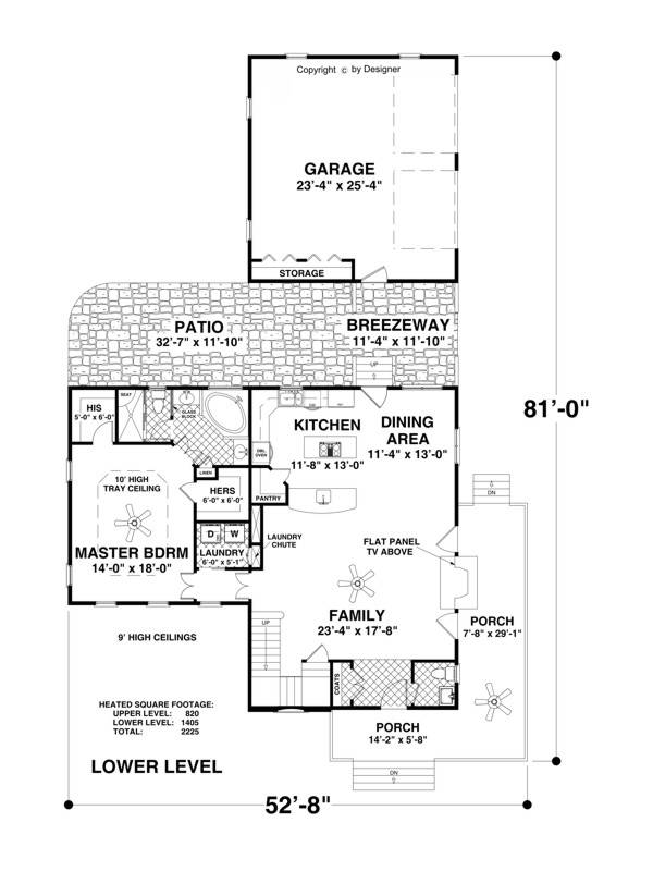 Main Level Floor Plan image of The Sorento House Plan